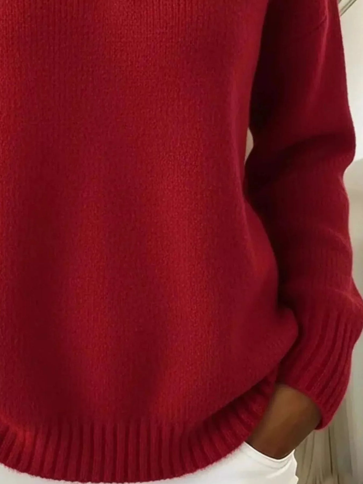 Full Size Button Detail Dropped Shoulder Sweater Plus Size - Lilixa.store