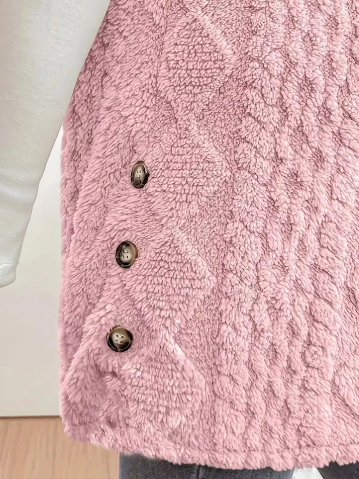 Button-Down Sherpa Hooded Vest Coat - Lilixa.store
