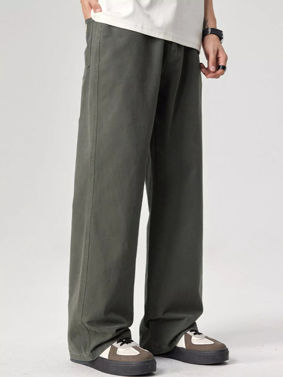 Men's Plus Size Wide Leg Pants, view 9