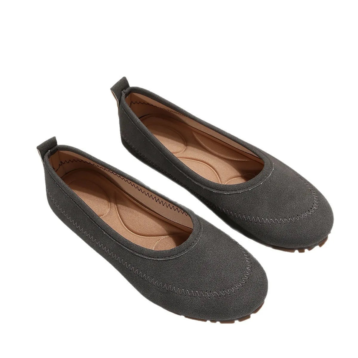 Round Toe Flat Slip-Ons, view 3