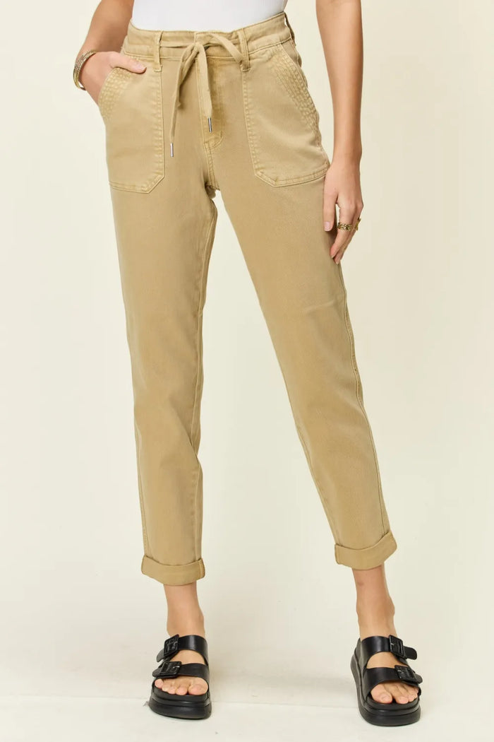 Judy Blue Full Size High Waist Jogger Jeans Plus Size - Lilixa.store