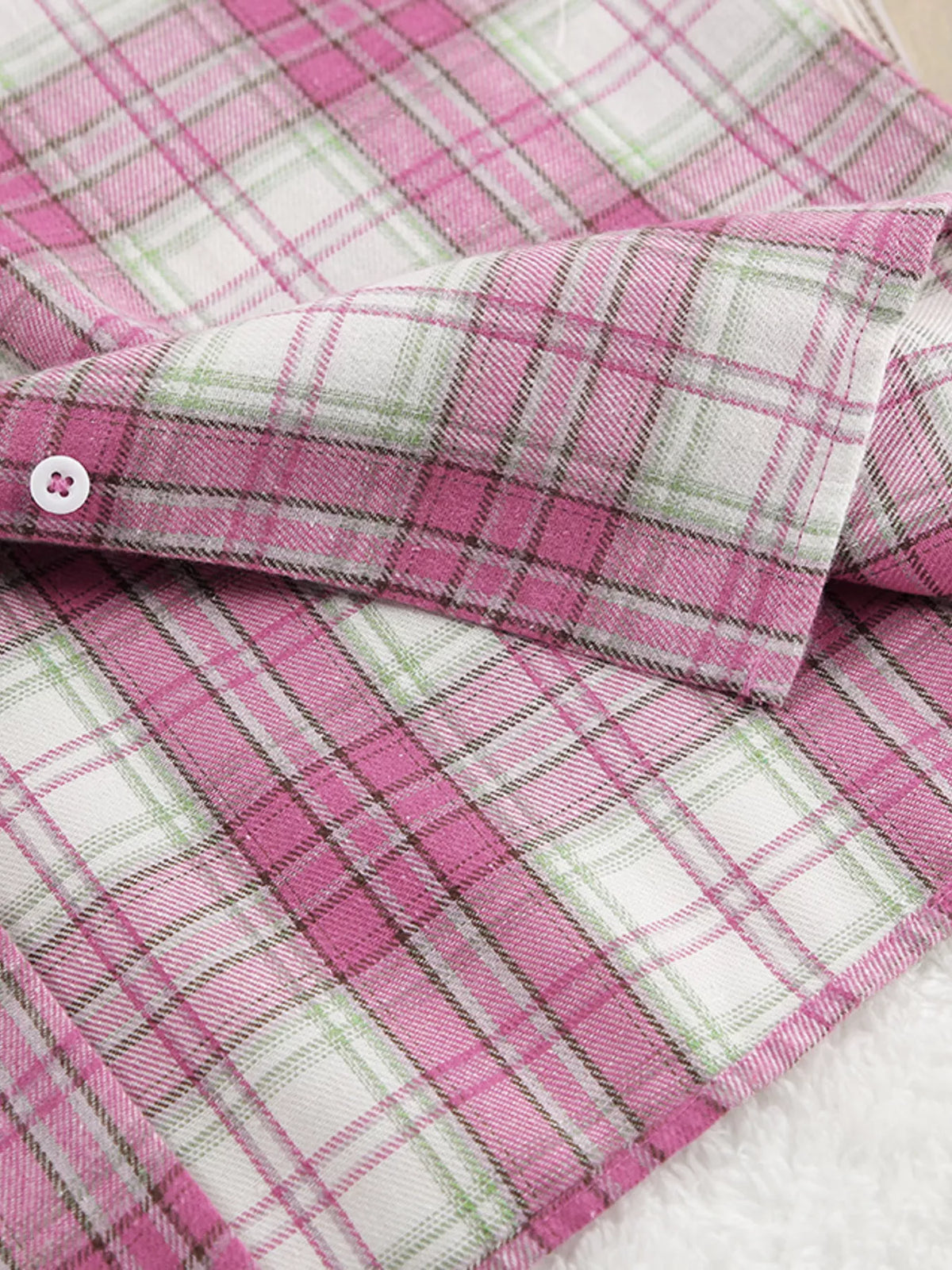 Plaid Long Sleeve Shirt and Pants Set - Lilixa.store