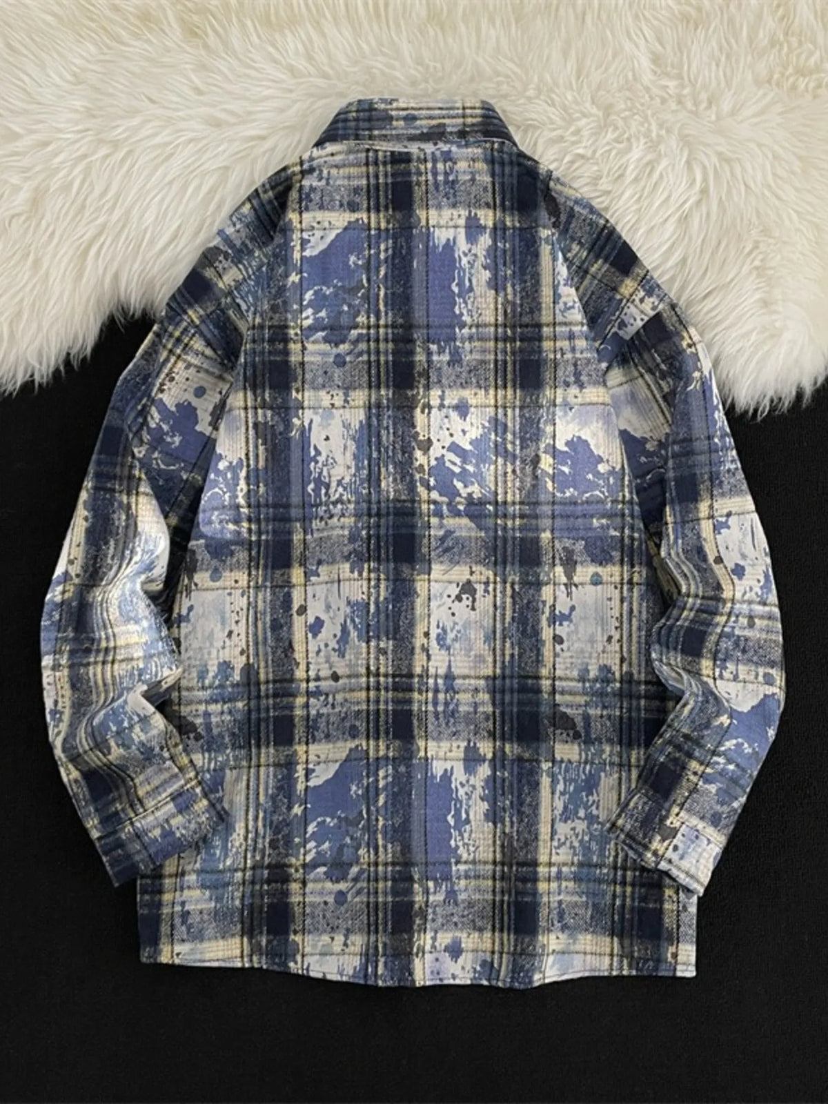 Men's Plus Size Plaid Button Up Casual Shacket - Lilixa.store