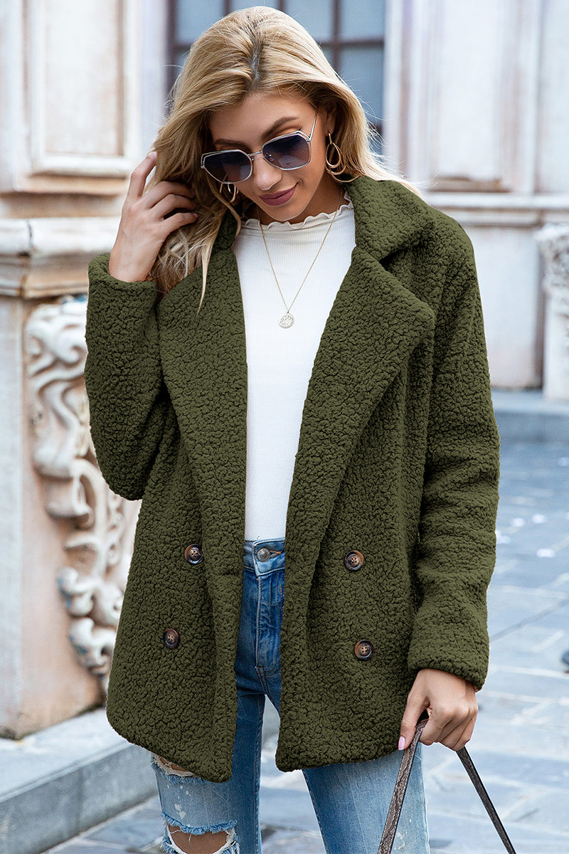 Ivy Lane Full Size Lapel Collar Sherpa Coat - Lilixa.store