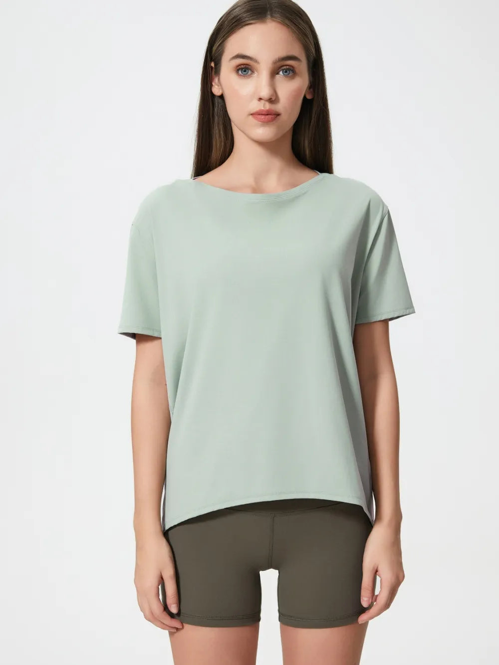 Millennia Round Neck Short Sleeve Active T-Shirt - Lilixa.store