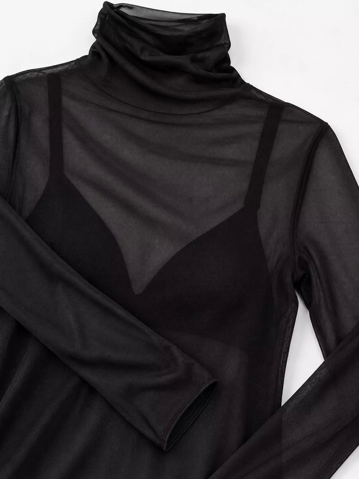Turtleneck Long Sleeve Slim Fit T-Shirt, view 17