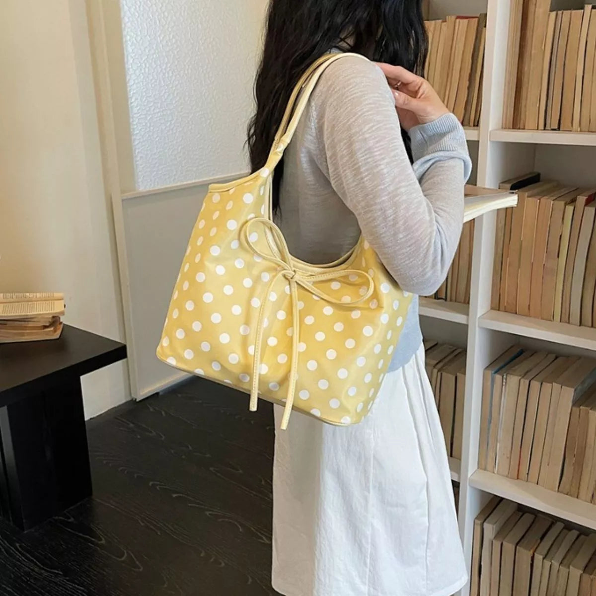 Polka Dot Bowknot Shoulder Bag - Lilixa.store