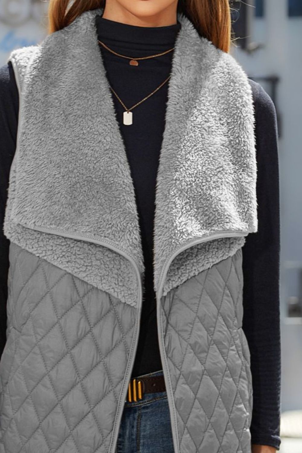 Open Front Collared Vest, view 7