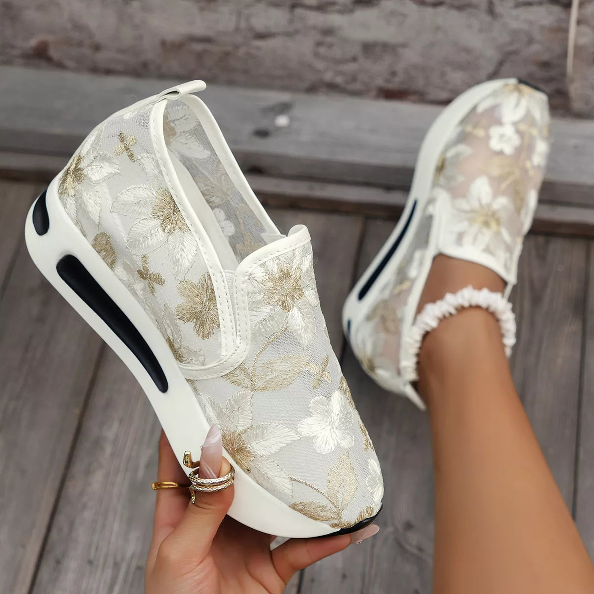 Round Toe Platform Slip-Ons - Lilixa.store