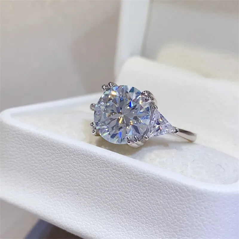 5 Carat Moissanite 925 Sterling Silver Ring, view 6