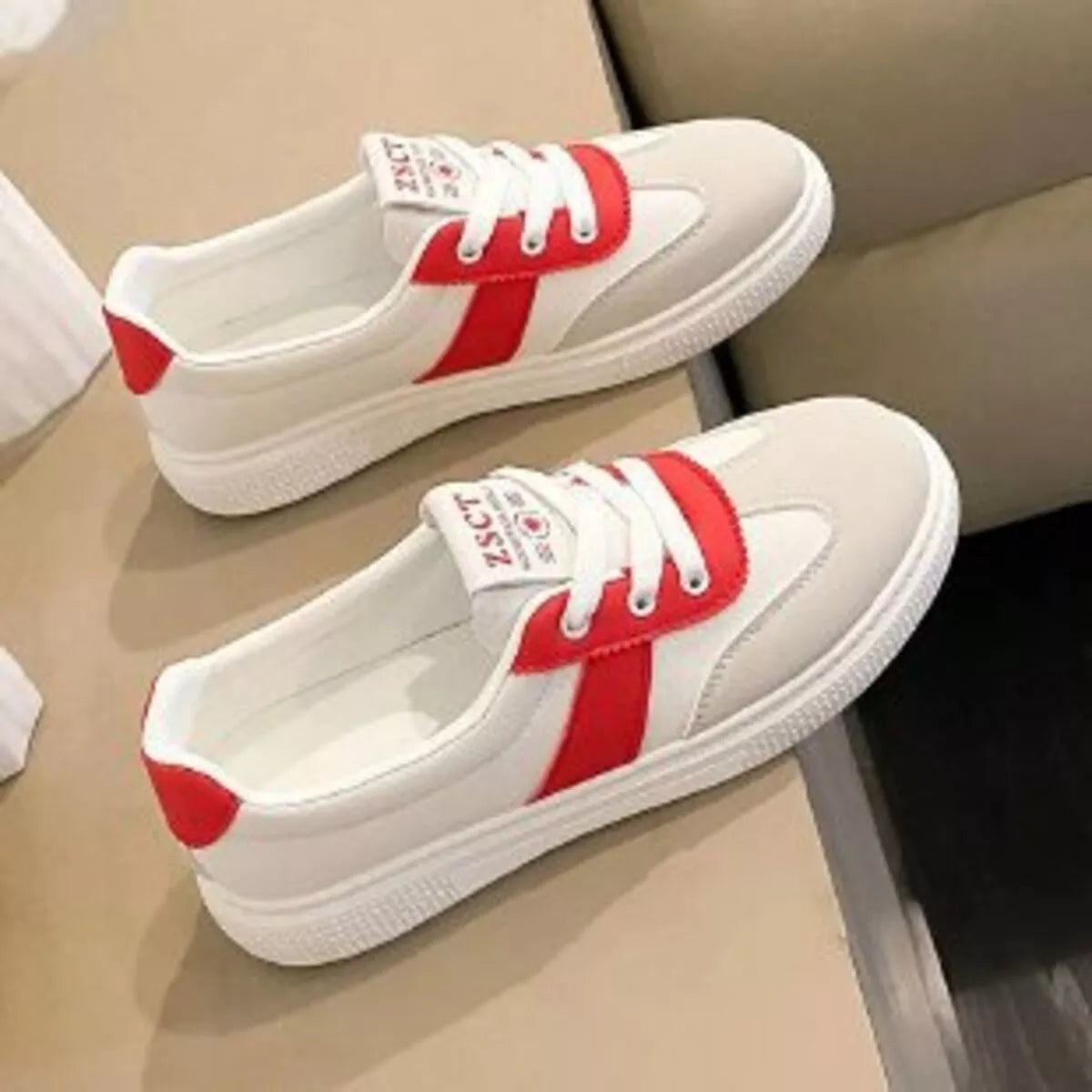 Round Toe Lace Up Sneakers - Lilixa.store