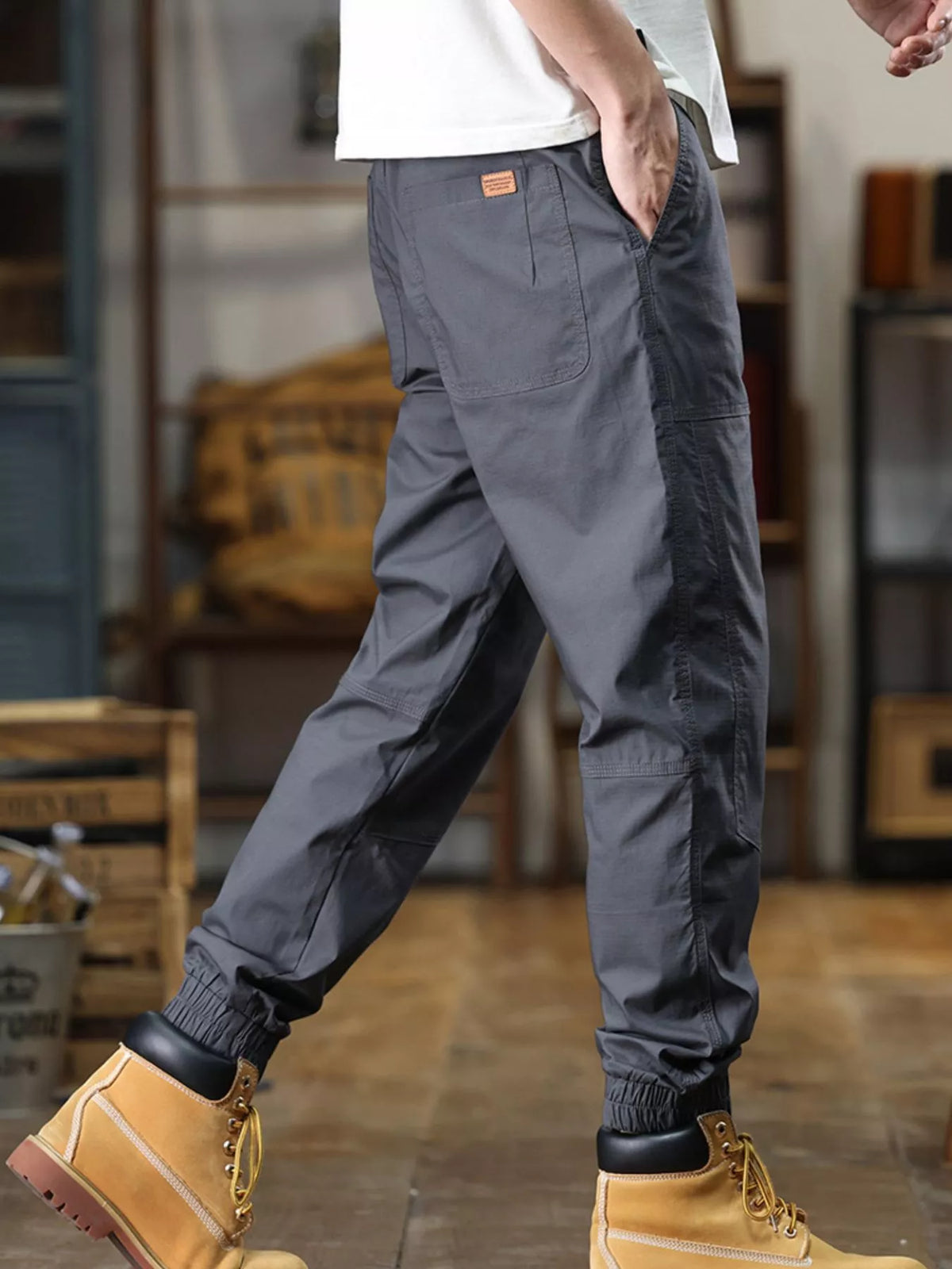 Men's Full Size Wide Leg Pants Plus Size, view 8
