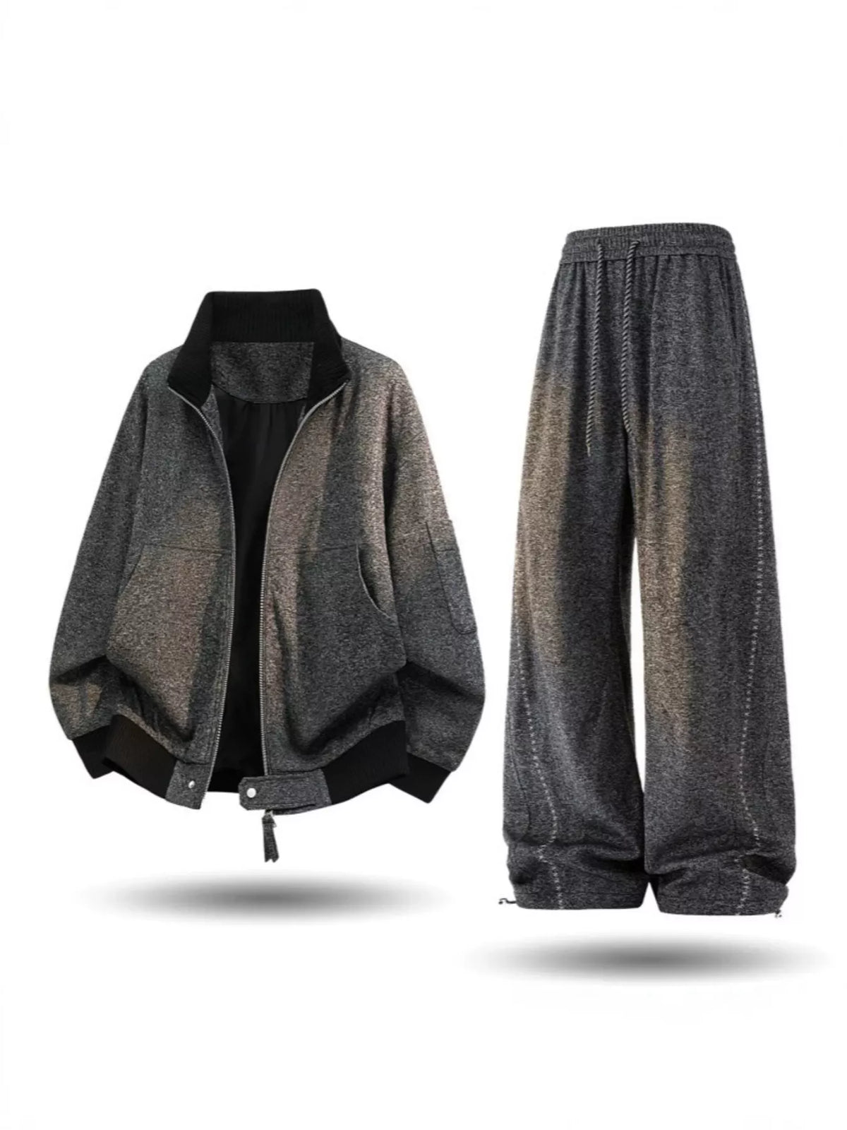 Men's Plus Size Thick Jacket and Pants Tracksuit Set - Lilixa.store