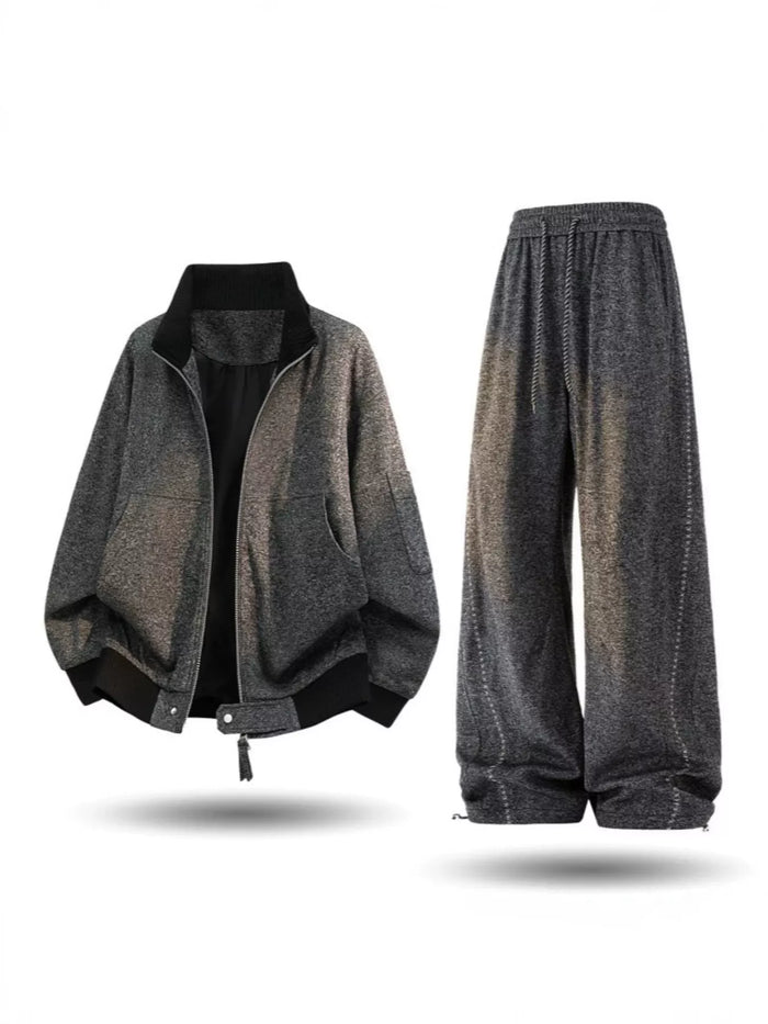 Men's Plus Size Thick Jacket and Pants Tracksuit Set - Lilixa.store