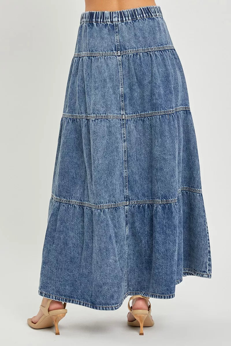 RISEN High Rise Ruffle Long Skirts - Lilixa.store