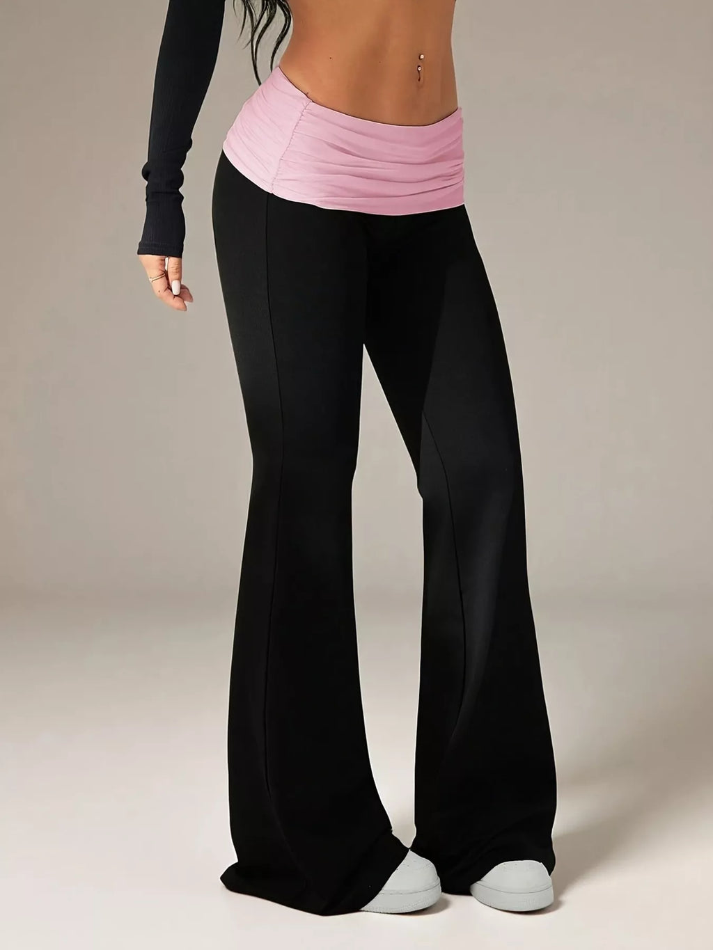 High-Waisted Polka Dot Flare Pants - Lilixa.store