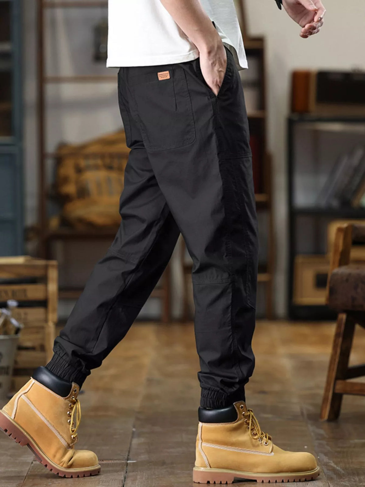 Men's Full Size Wide Leg Pants Plus Size, view 3