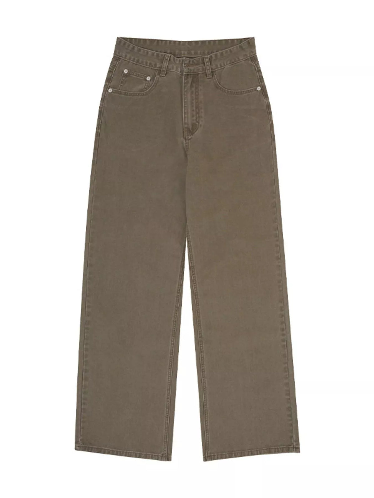 Men's Full Size Wide-Leg Pants Plus Size in Army Green, view 5
