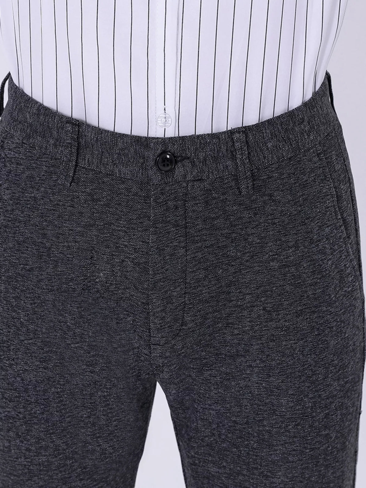 Men's Slim Fit Pants in Dark Gray, view 5
