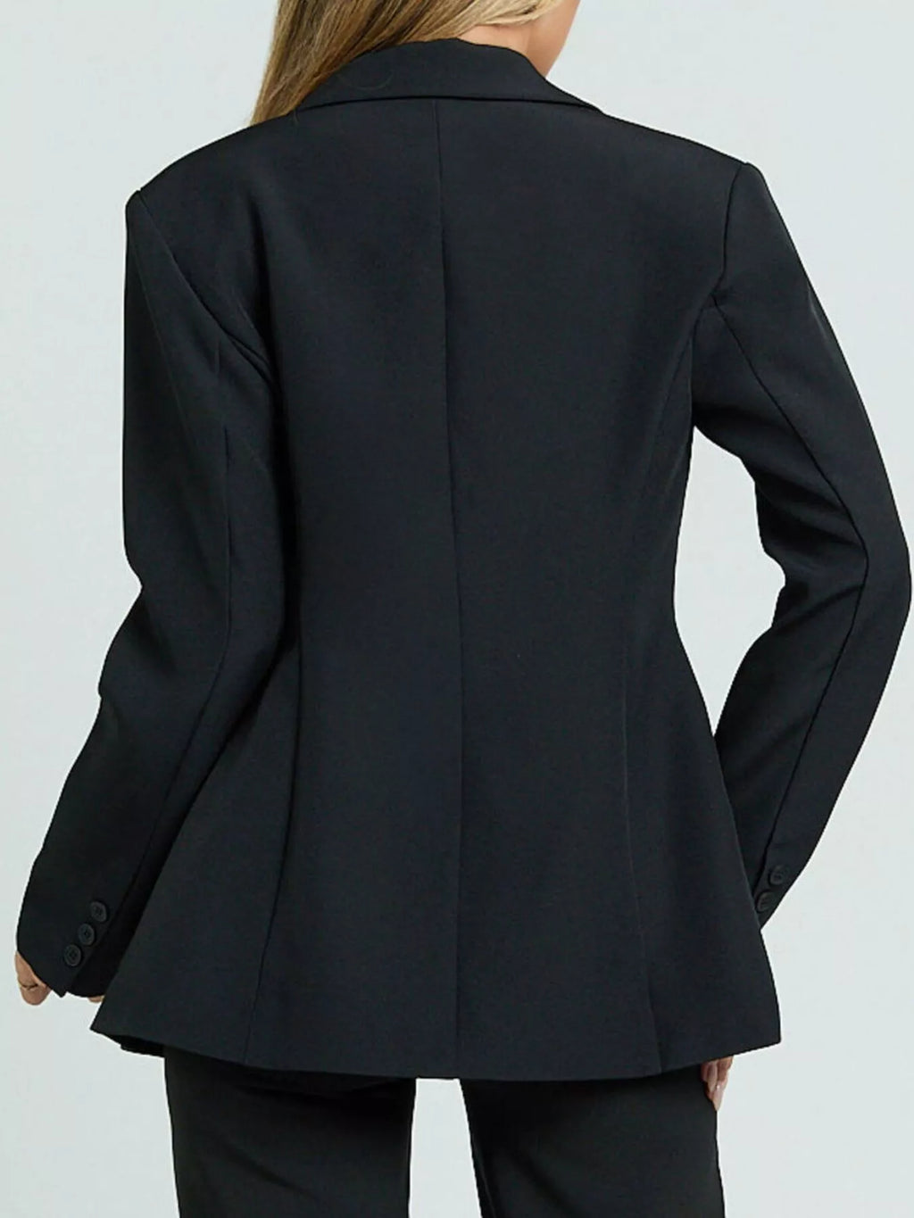 Lapel Collar One Button Blazer - Lilixa.store