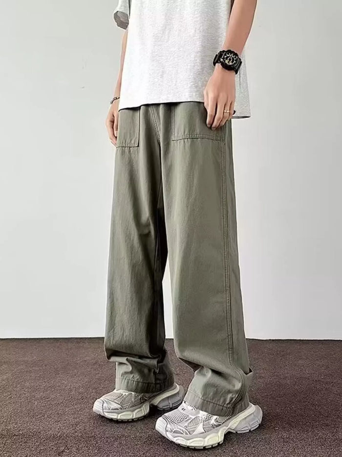 Men's Loose Fit Cargo Pants in Green