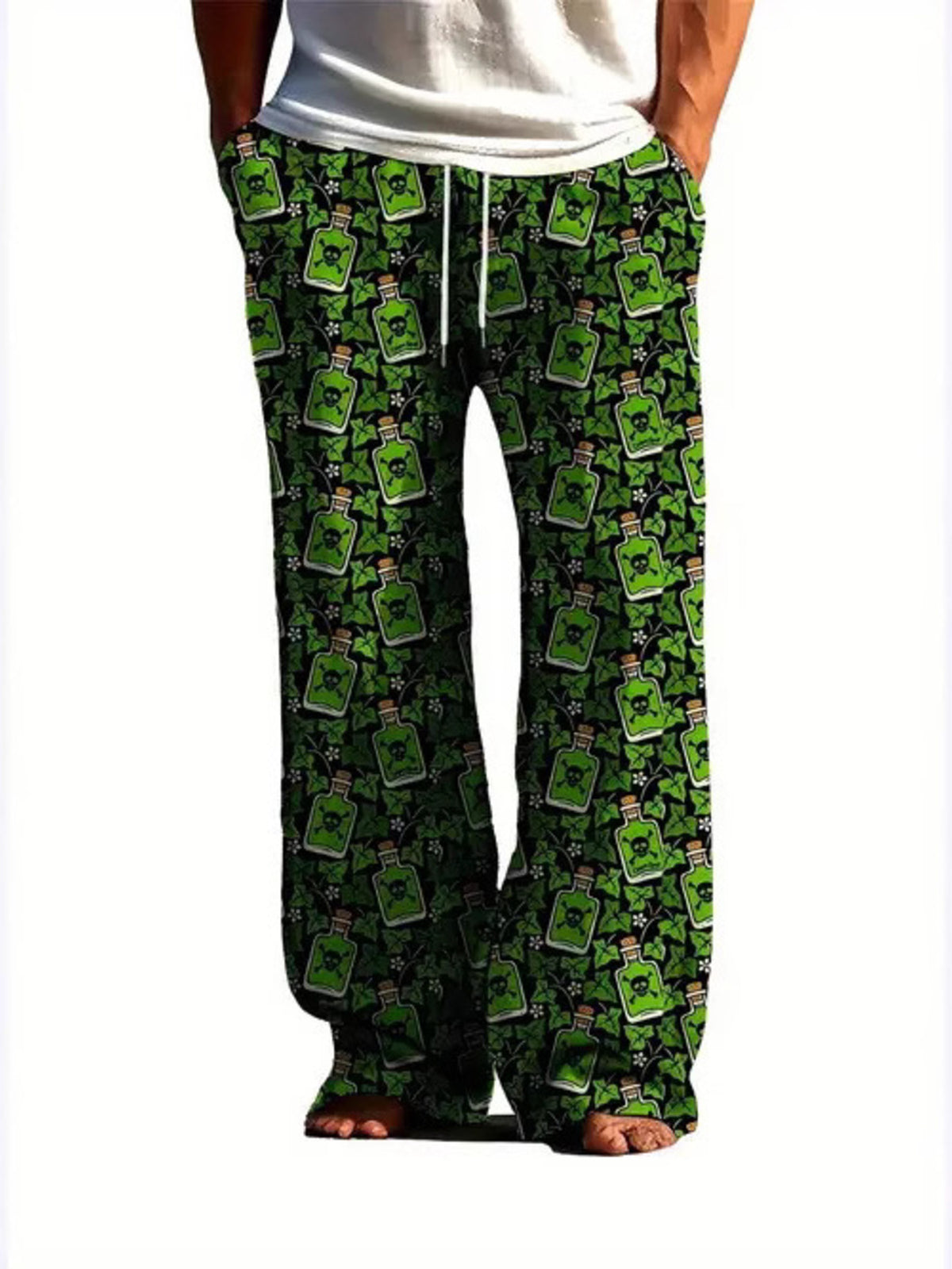 Men's Full Size Printed Loose Fit Pants Plus Size