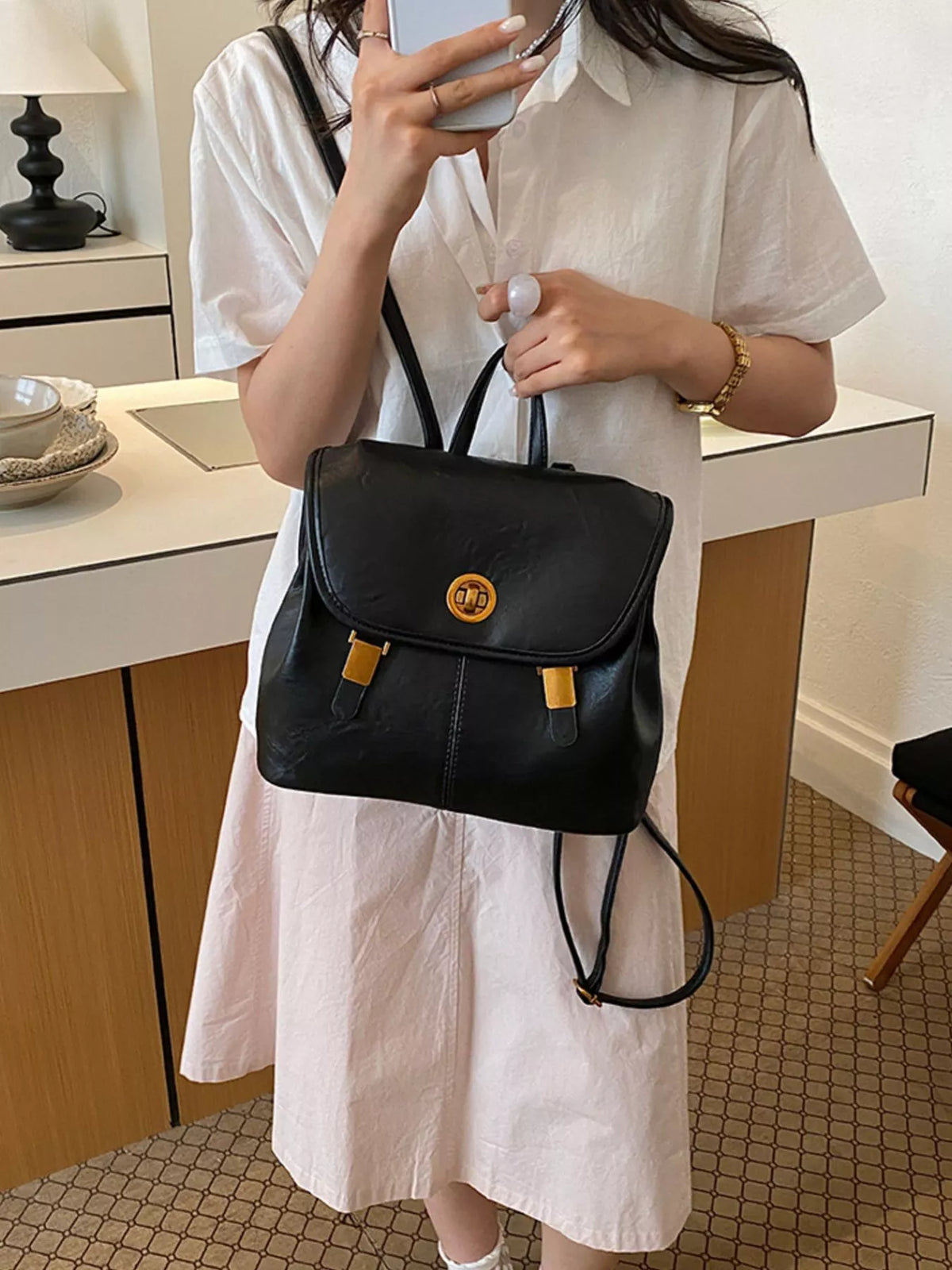PU Leather Backpack Bag - Lilixa.store