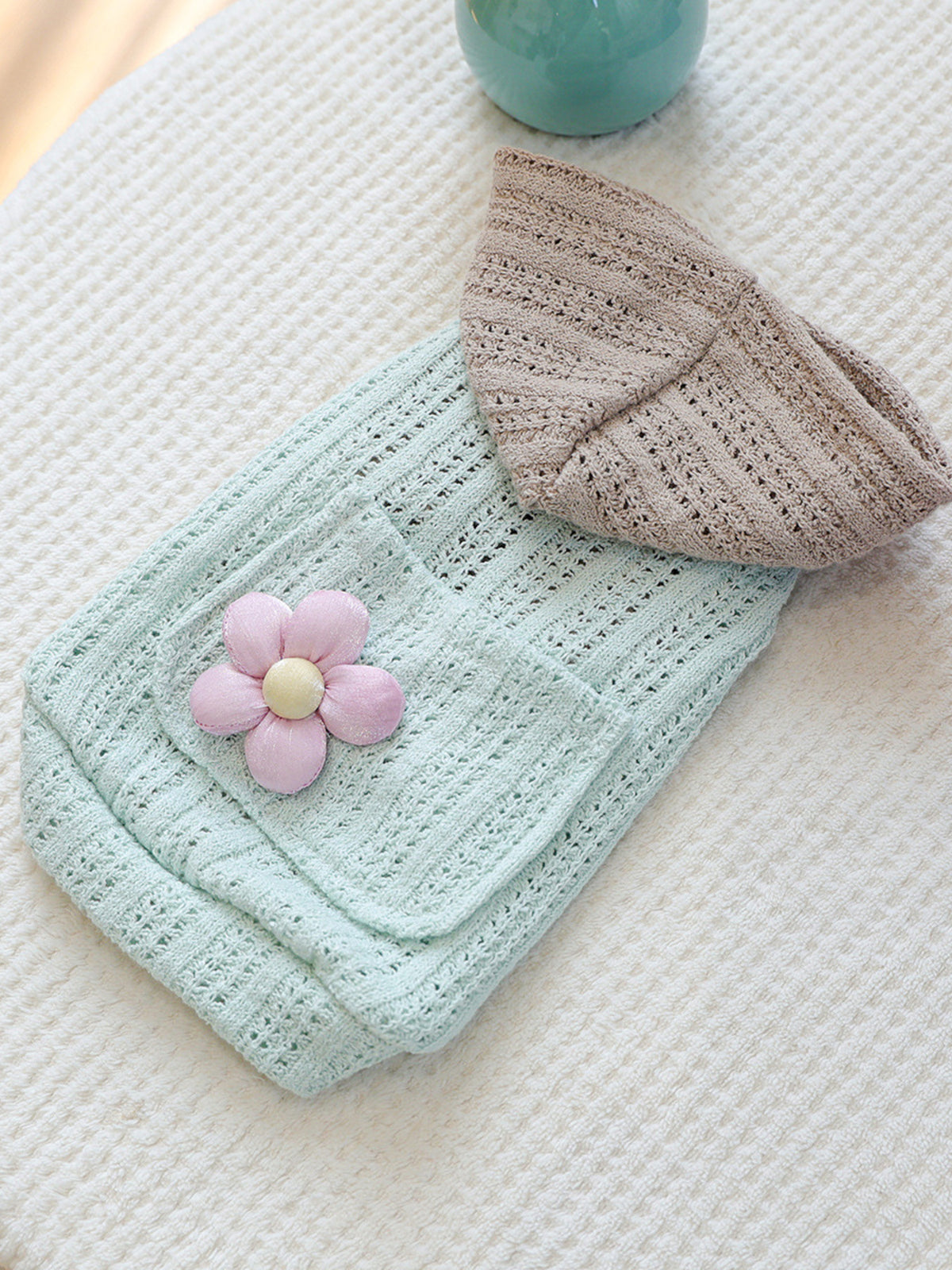 Flower Knitted Pet Hoodie