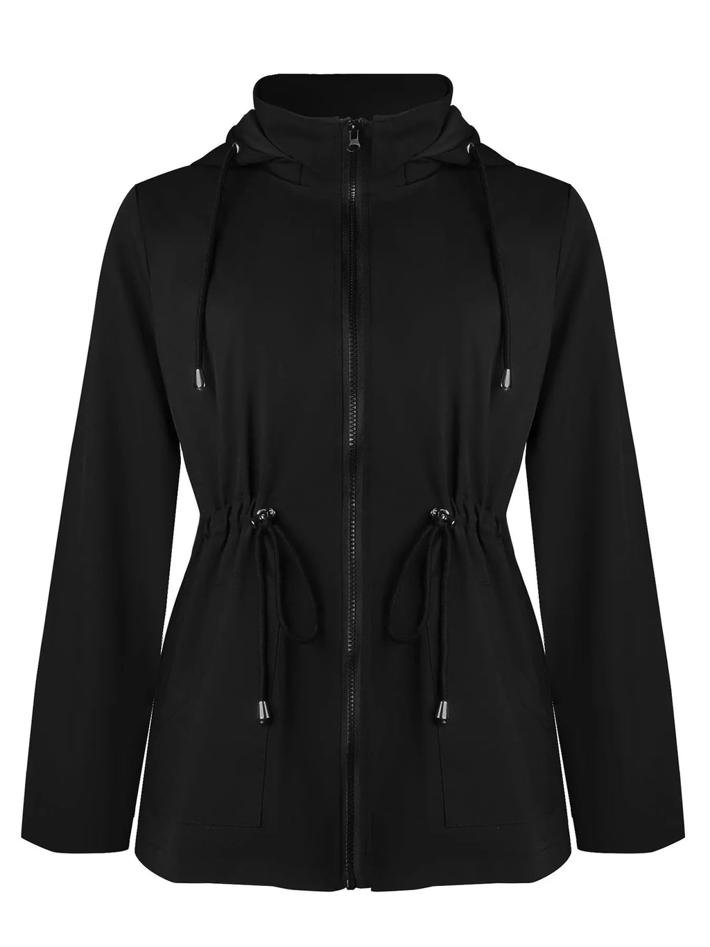 Zip Up Waterproof Hooded Outerwear - Lilixa.store