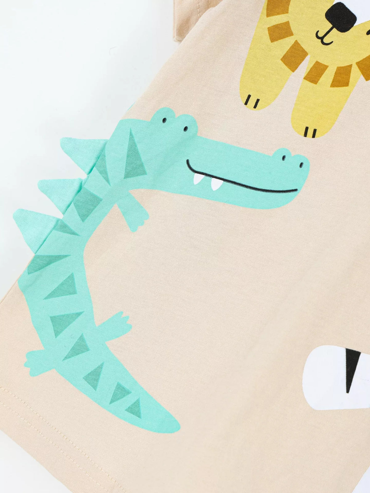 Children's Animal Print Round Neck Tee - Lilixa.store