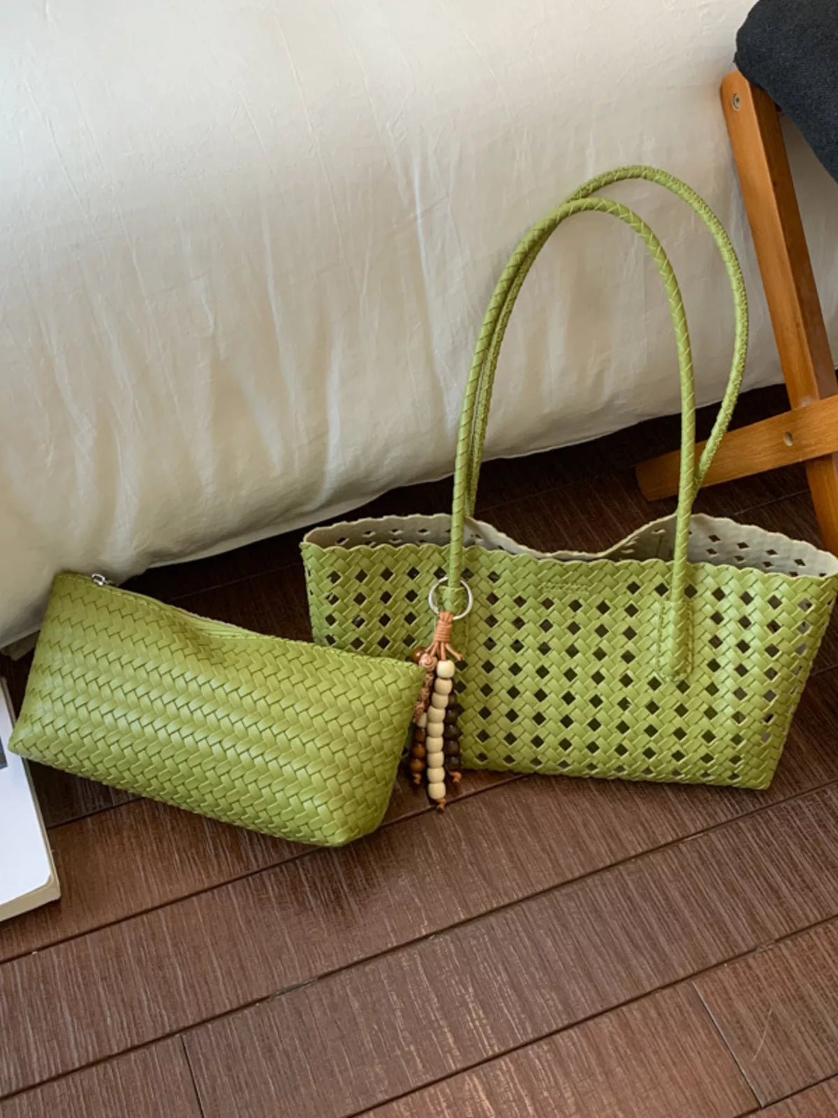 Woven Hollow-Out Shoulder Bag - Lilixa.store