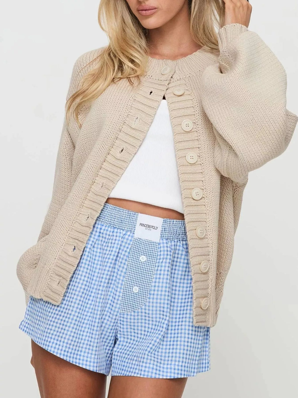 Chunky Knit Button-Up Cardigan - Lilixa.store