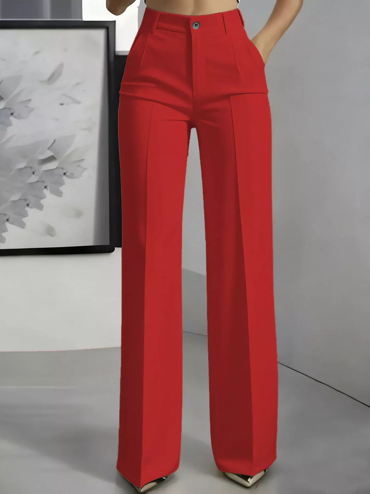 Full Size High-Waisted Wide-Leg Pants Plus Size - Lilixa.store