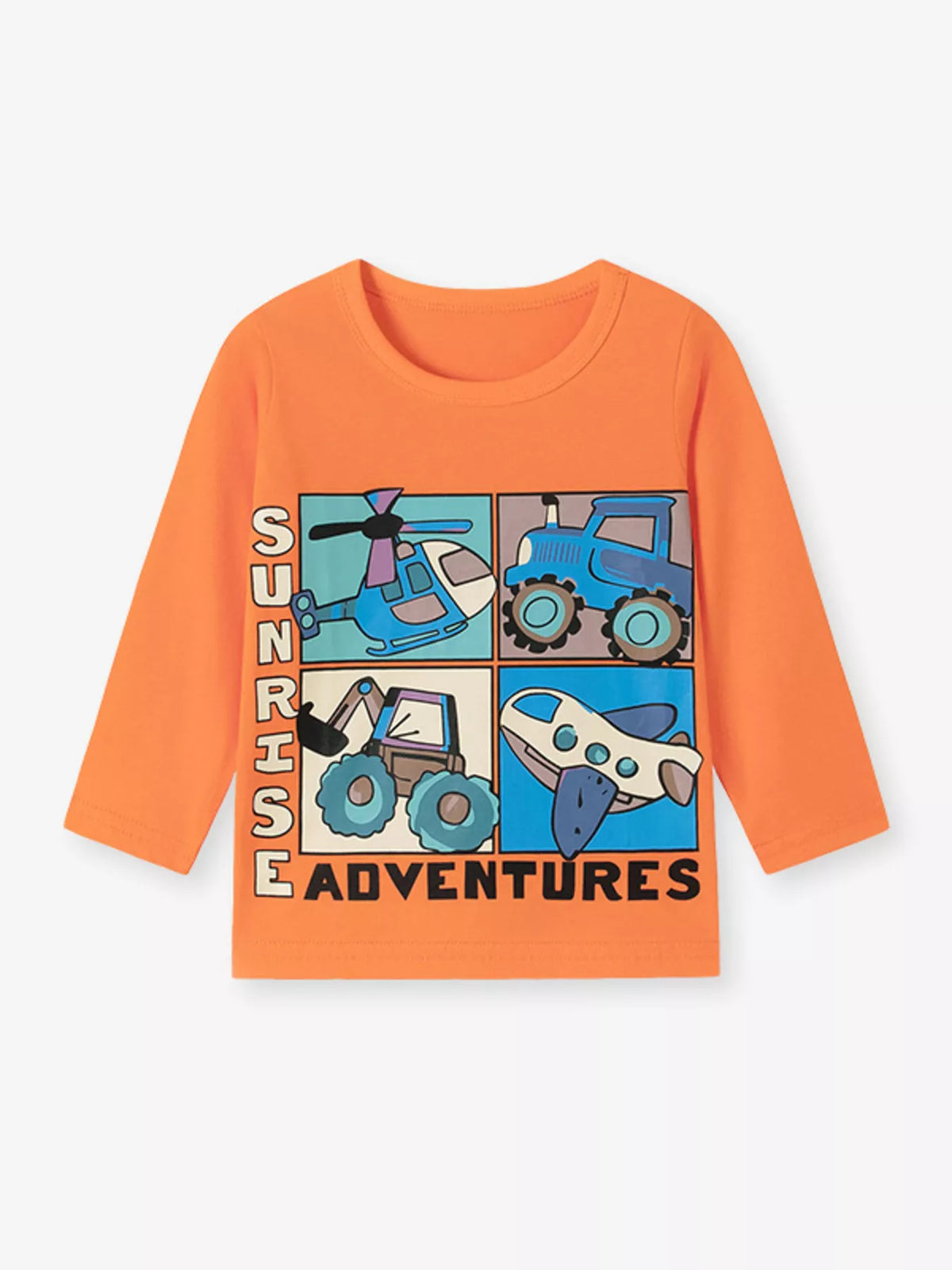 Children's Vehicle Graphic Long-Sleeve T-Shirt - Lilixa.store