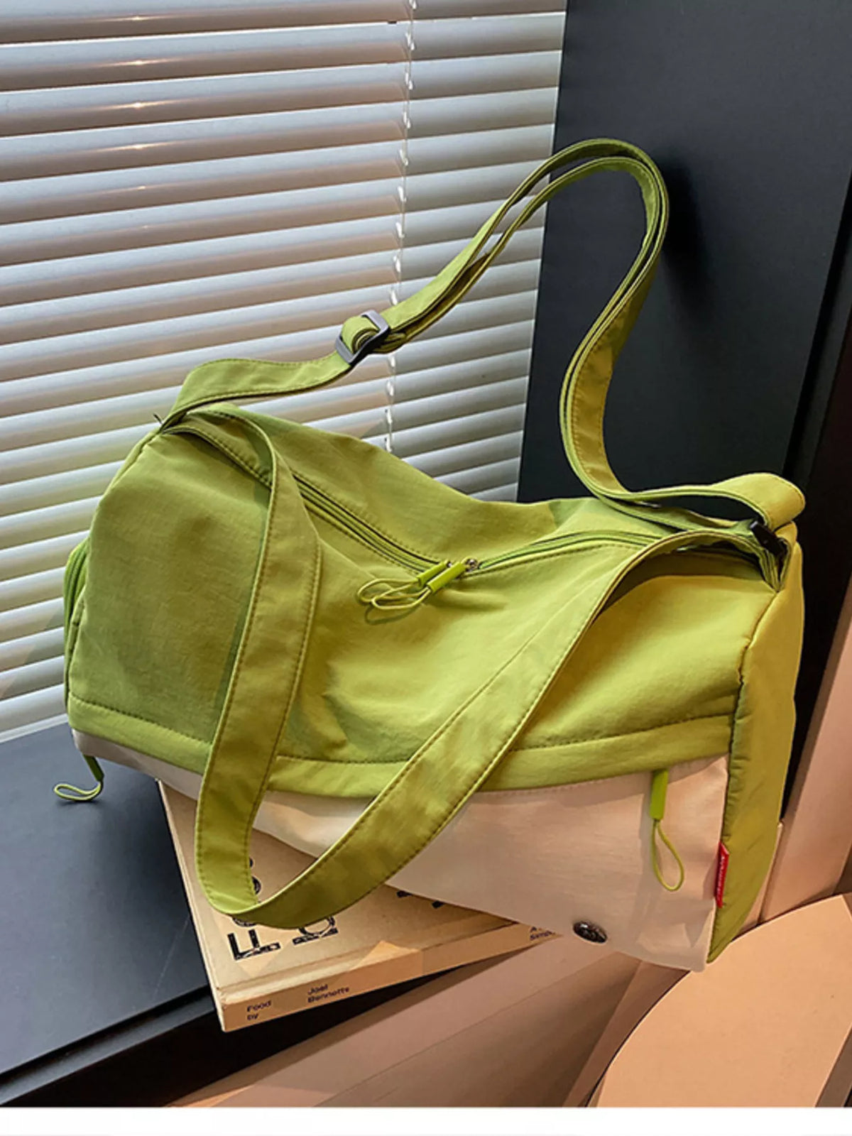 Color Block Travel Bag in Green, view 6