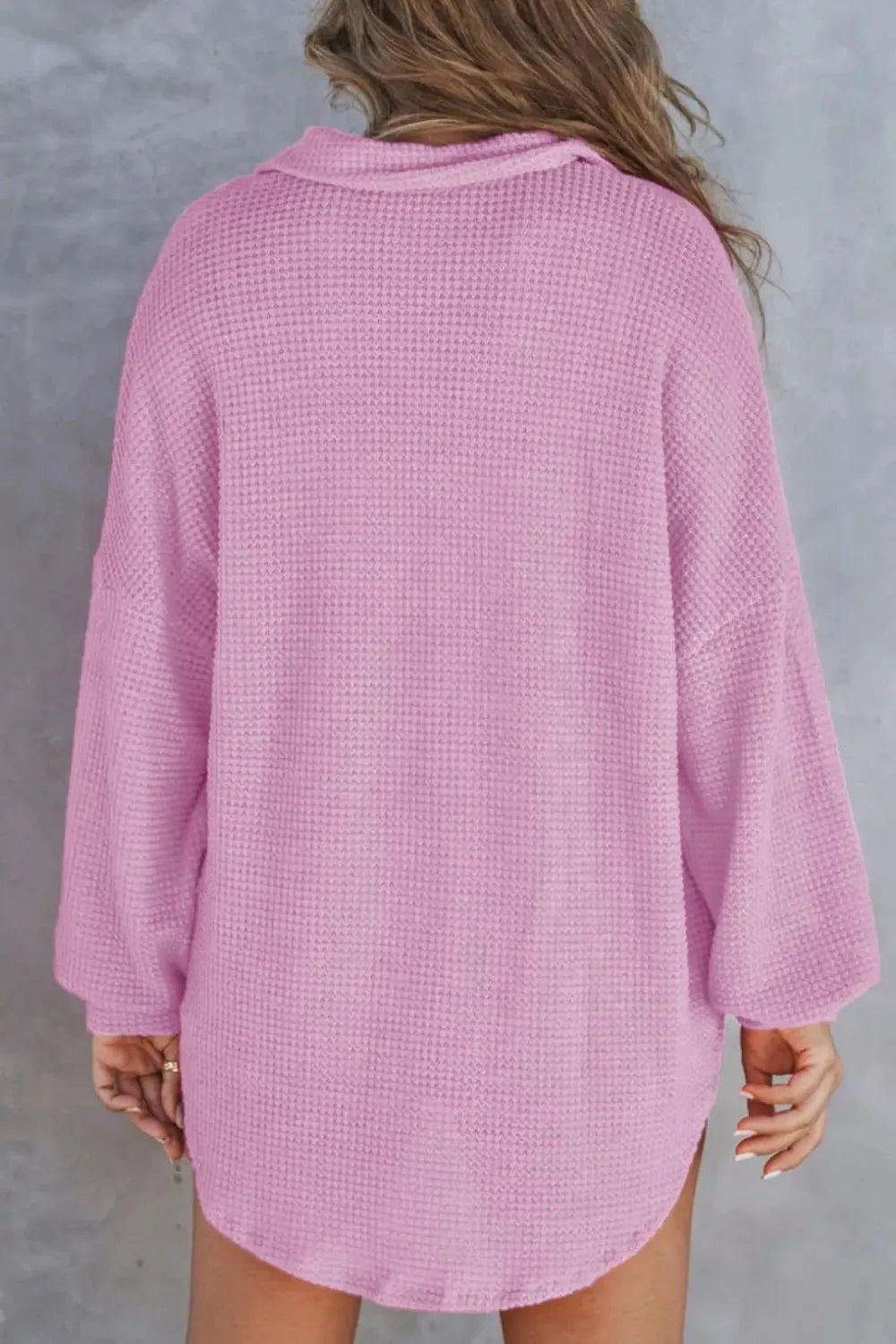 Half Button Long Sleeve Sweatshirt - Lilixa.store