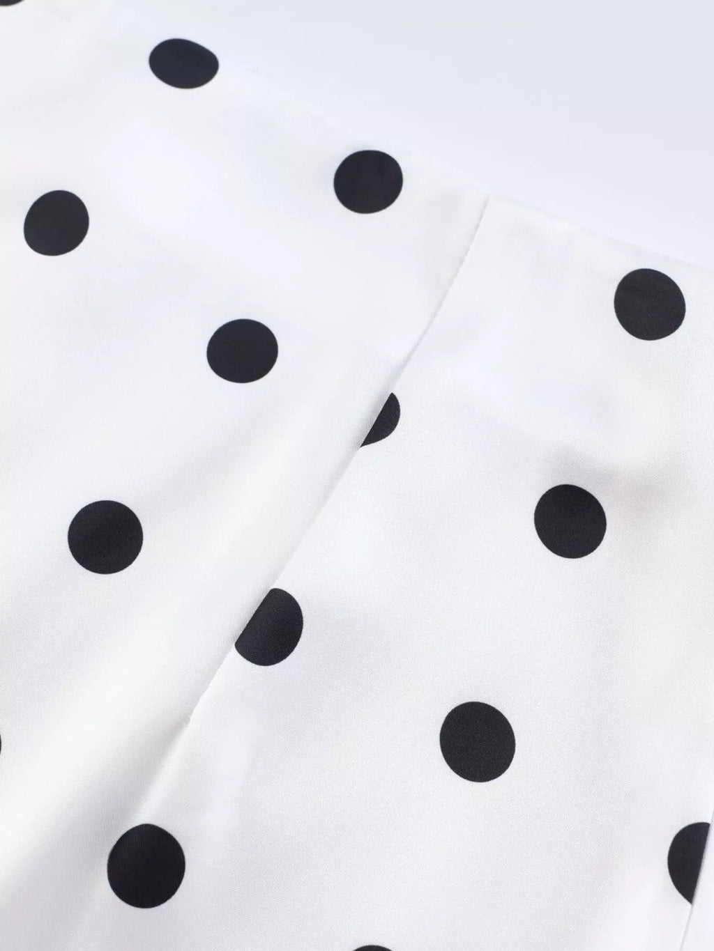 Polka Dot Midi Skirt with Lace Trim - Lilixa.store