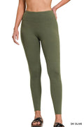 Zenana Microfiber Waistband Leggings - Lilixa.store