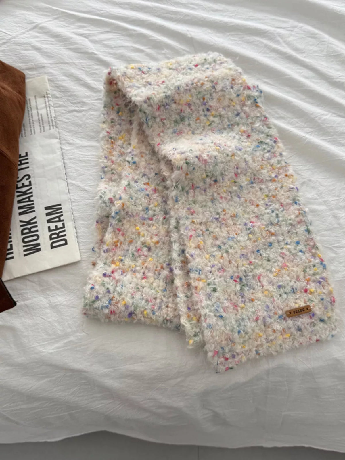 Cozy Knitted Multicolor Speckled Scarf - Lilixa.store