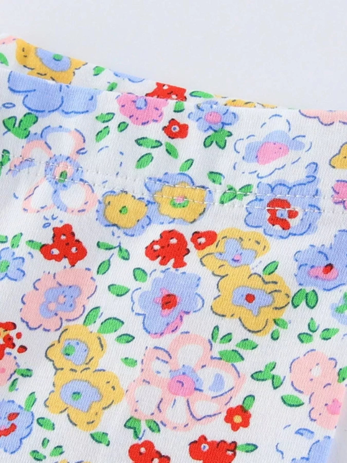 Children's Floral Print Stretch Leggings - Lilixa.store