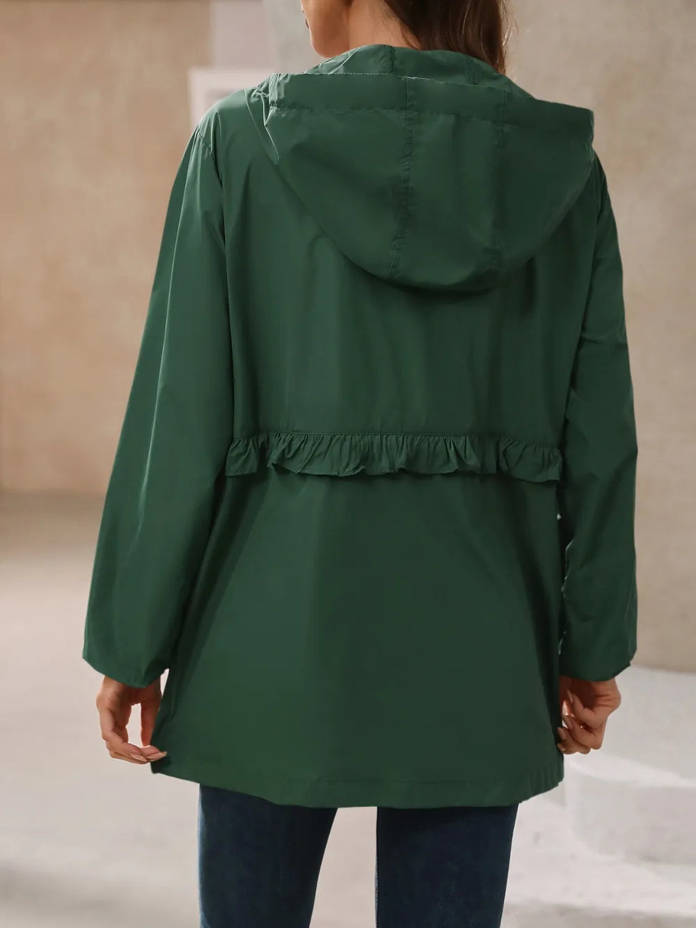 Ivy Lane Outdoor Waterproof Long Sleeve Hooded Windbreaker, view 11