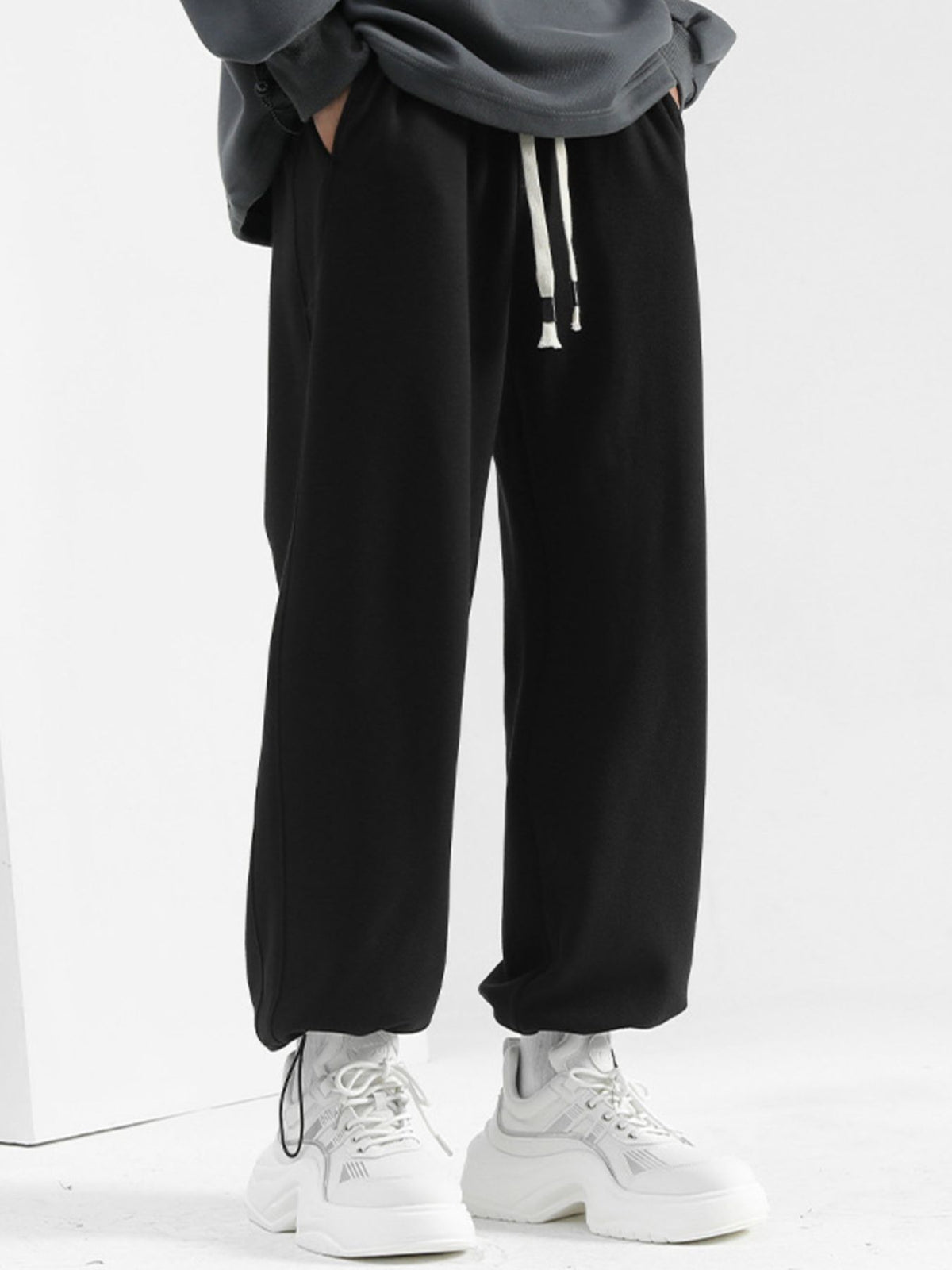 Men's Plus Size Casual Loose-Fit Drawstring Pants, view 2