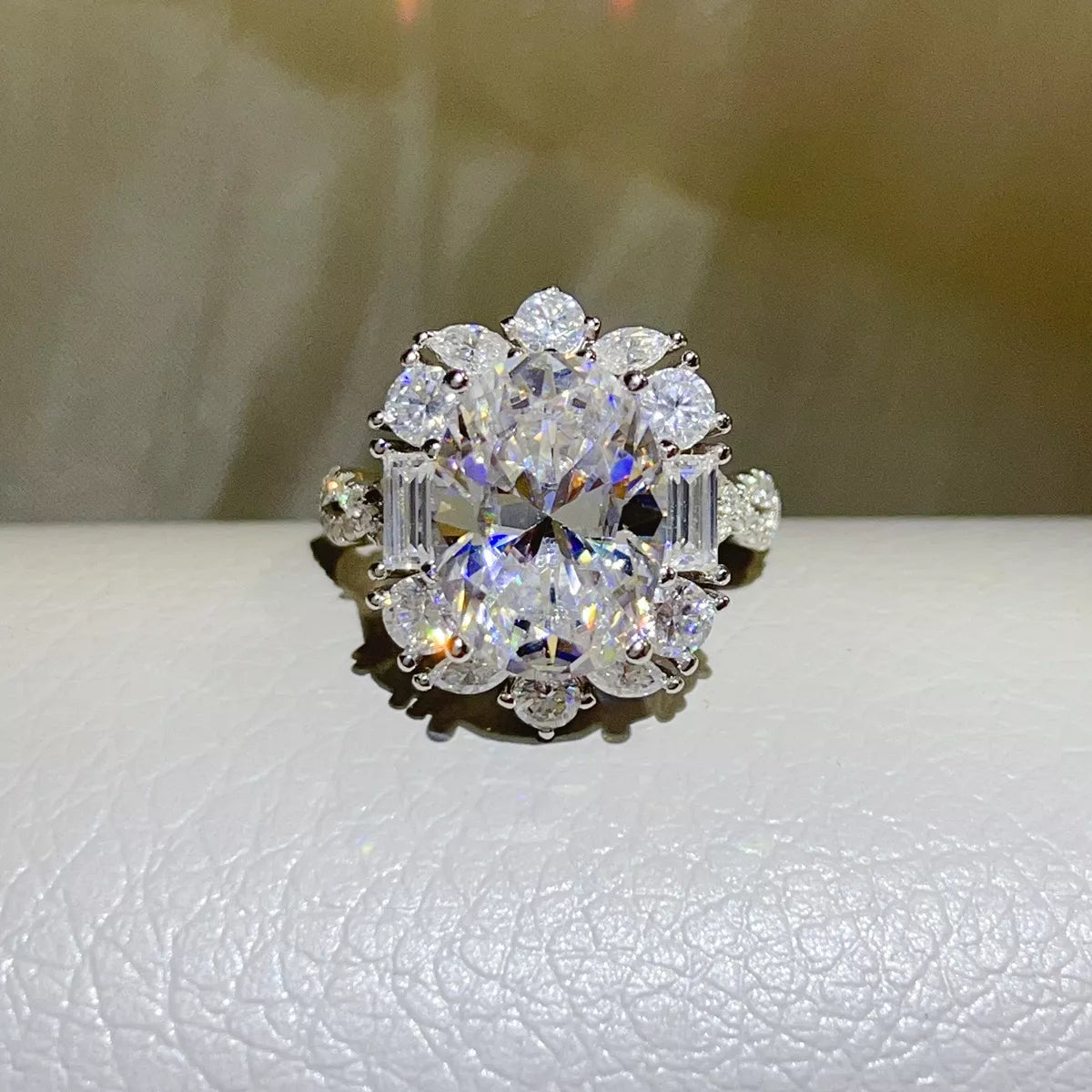 8 Carat 925 Sterling Silver Moissanite Ring - Lilixa.store