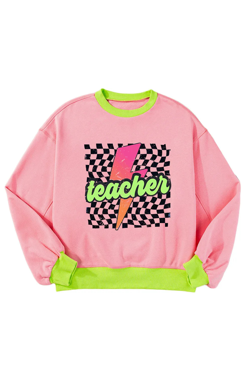 Graphic Round Neck Long Sleeve Sweatshirt - Lilixa.store