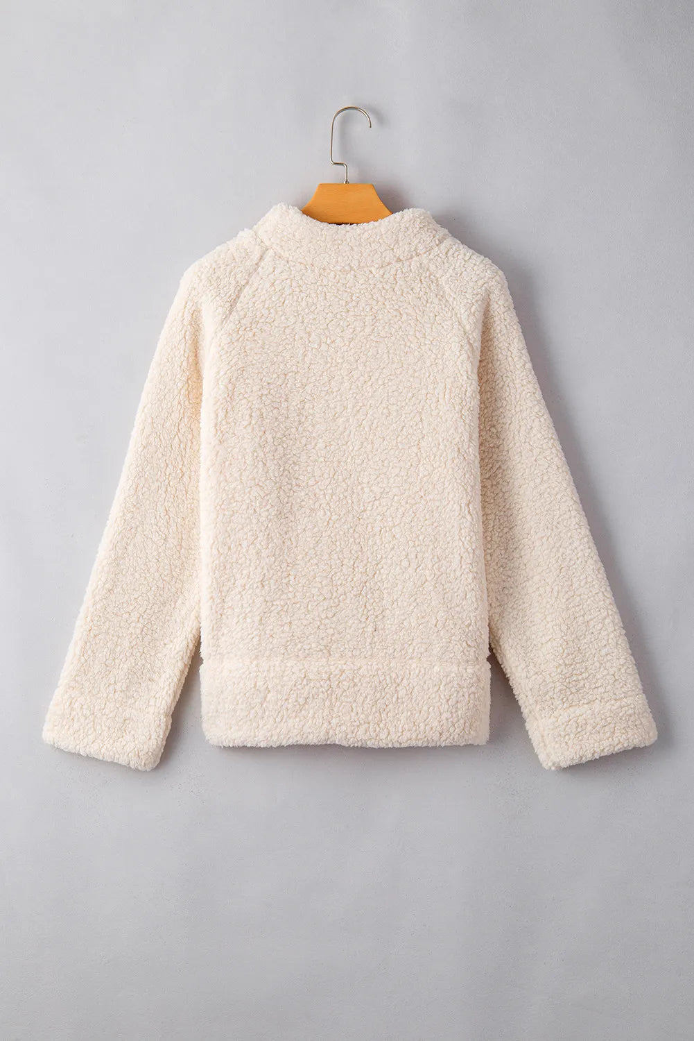 Turtleneck Long Sleeve Slit Fleece Sweatshirt - Lilixa.store