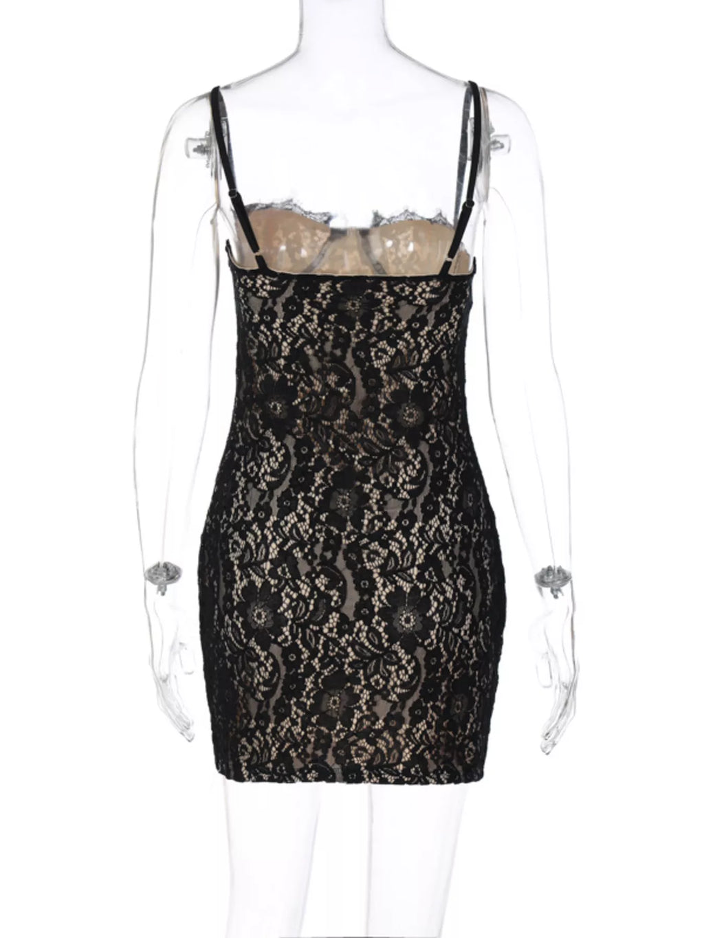Lace Spaghetti Strap Mini Dress - Lilixa.store