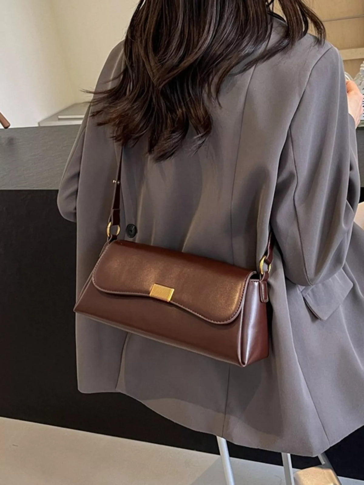 Flap Leather Shoulder Bag - Lilixa.store