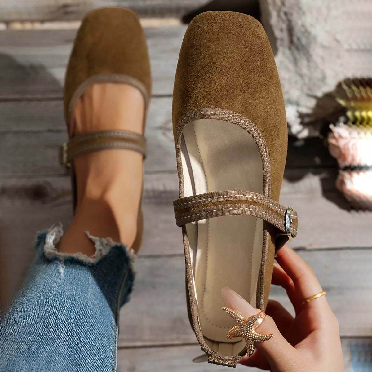 Square Toe Slip-Ons - Lilixa.store