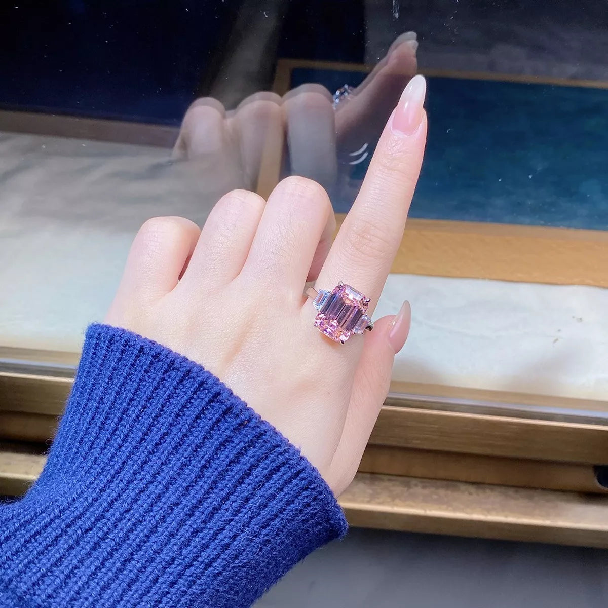 925 Sterling Silver Geometric Ring