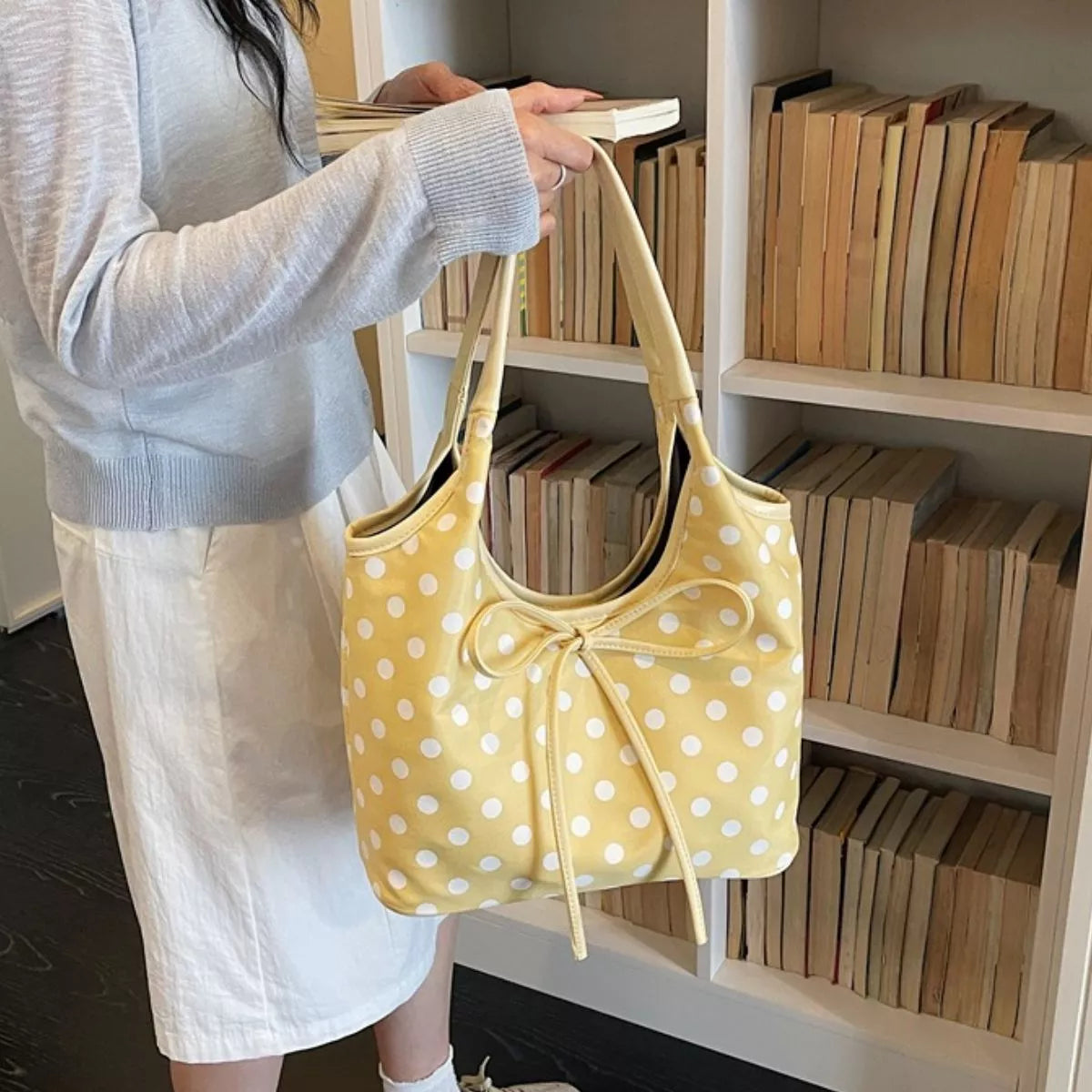 Polka Dot Bowknot Shoulder Bag - Lilixa.store